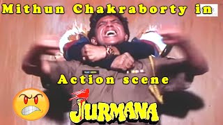 Mithun Chakraborty in action scene from Jurmana Bollywood Action Hindi movie [upl. by Allista]