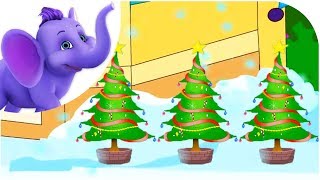 Three Christmas Trees  Nursery Rhyme with Lyrics and Sing Along [upl. by Blakeley692]