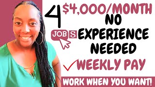 4 Easy Remote Jobs No Experience Hiring Immediately [upl. by Arraic235]