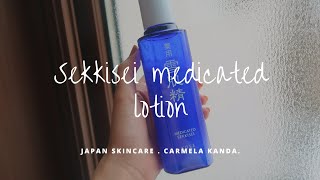 Sekkisei medicated lotion  save the blue  asian skincare [upl. by Enelrak]