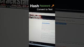 Hash Password Convert text and text password to Hash Crack Password cybersecurity tech hacker [upl. by Emanuel]