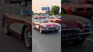 Chevrolet Corvette C1 Classic Car Drive By Engine Sound Woodward Dream Cruise 2024 [upl. by Dyer715]