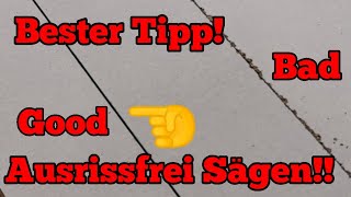 Tipp für die Kreissäge  Spanplatten Ausrisse verringern mit diesem Trick  Bastel Town [upl. by Naloc]