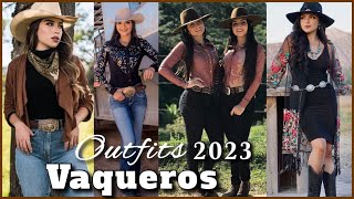 OUTFITS Con VAQUEROS TENDENCIAS 2024  OUTFITS MODERNOS MODA VAQUERA 2024 [upl. by Mulderig]