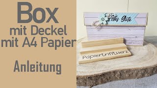 Schnelle Box aus A4 Papier I Box basteln I Box mit Deckel I DIY I Anleitung [upl. by Idonah655]