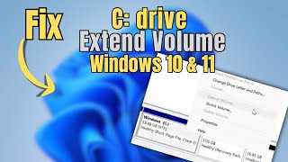 Cant Extend C Drive with Unallocated Space [upl. by Elwin]