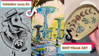 Tiktok art compilation  Tiktok arts  6 Inktober24 Day 2 Part 2 [upl. by Anilesor]