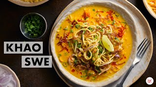 Khao Swe Recipe  Veg Burmese Khow Suey  How to make Coconut Milk  Chef Sanjyot Keer [upl. by Einahets]