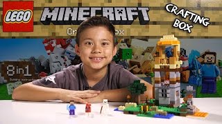 LEGO MINECRAFT  Set 21116 CRAFTING BOX Unboxing Review TimeLapse Build [upl. by Boyce]