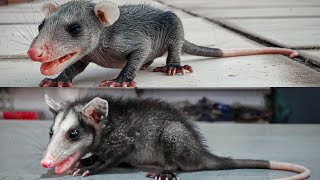 CRESCIMENTO DE 2 GAMBÁ SARUÊ  baby opossum growth part1 [upl. by Shuler338]