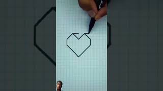 3D Heart Shape Drawing [upl. by Ihab]