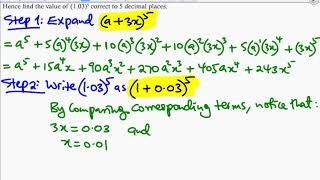 Binomial expansion for approximations Part 1 [upl. by Ballman]