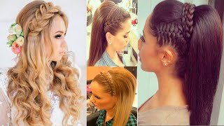 PEINADOS ELEGANTES ALTOS PARA FIESTAS  RECOGIDOS ELEGANTES CON TRENZAS DE NOVIA [upl. by Dnamron]