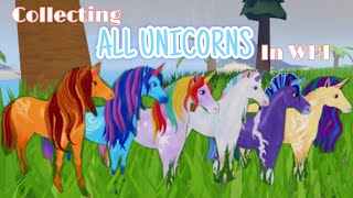 Collecting ALL UNICORNS and Tack in WHI Unicorn Academy Update Wild Horse Islands [upl. by Tamas175]