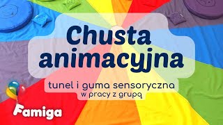 Chusta animacyjna tunel i guma sensoryczna w pracy z grupą [upl. by Winters]