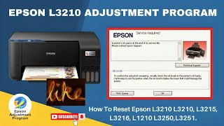 Epson L3210 L3250 l3200 Red Light Blink Solutions Epson L3210 L3250 Resetter Free tutorial [upl. by Epuladaug]