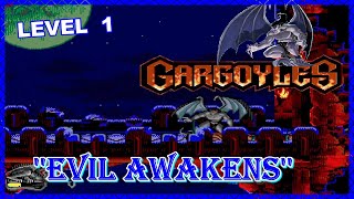 🧛🏻‍♂️ Gargoyles 🦇  Level 1 Evil Awakens  SEGA  Gameplay [upl. by Noj]