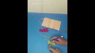 Wall Hanging crafts with Popsicle sticks shorts shortsfeed diy [upl. by Stock610]