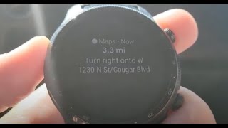 TicWatch3 driving direction via Google Maps on my wrist [upl. by Annahsed539]