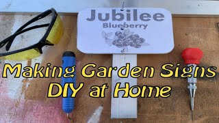 How to make garden sign DIY At Home garden fruit signs gardening blueberrybush [upl. by Warren]