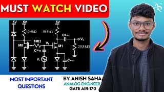 MOSFET Questions For VLSI Placements  Analog Electronics Decoded [upl. by Dlonyar]