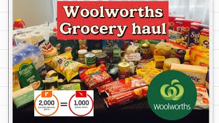 Woolworths Grocery Haul amp reward points Boosters  everyday extra link in description [upl. by Dombrowski164]