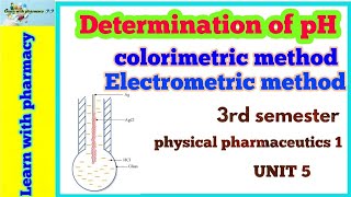 Determination of pH  Colorimetric method and Electrometric method [upl. by Topliffe]