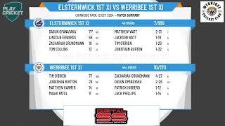 Elsternwick 1st XI v Werribee 1st XI [upl. by Polly]