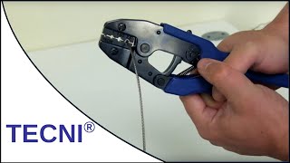 How to crimp ferrules onto wire rope using the TECNI® Crimping Tool [upl. by Ahsikrats182]