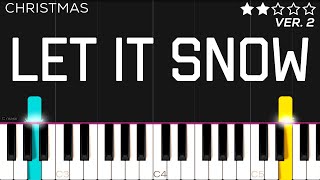 Christmas Carol  Let it Snow  EASY Piano Tutorial [upl. by Eatnahs95]