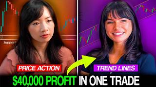 Trading Simple TREND LINE Strategy Made Her 100K A Year [upl. by Eitsim]