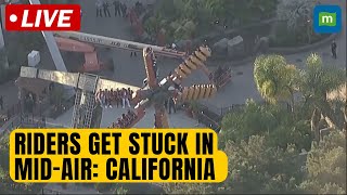 Live Riders get stuck in midair at California amusement park  N18G [upl. by Peppel707]