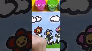 How To Draw Shorts Drawing Painting FlowerDrawing Flower CuteFlowers Tulip 277 [upl. by Kinnard312]