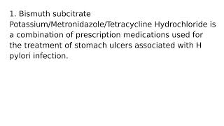 Bismuth subcitrate potassium Metronidazole Tetracycline Hydrochloride drug medication medical w [upl. by Nyvlem107]