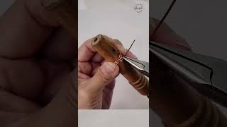 shortsvideo  Easy wire ring tutorial  perfect for beginners  round twisted ring [upl. by Leirza]