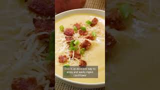 EASY Cheesy Cauliflower Zucchini Soup with Potato Recipe [upl. by Attenrad]