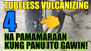 How to vulcanize tubeless tiresApat na paraan para mavulcanize ang tubeless n gulong [upl. by Dzoba]