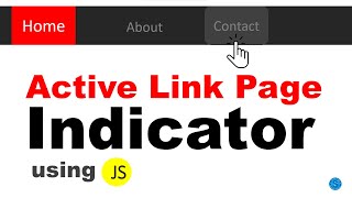 Active nav link indicator using JavaScript  Highlight current page in the navigation menu [upl. by Ained]