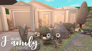 BLOXBURG no gamepass Blush Family House 48k l tour  speedbuild [upl. by Nattie]