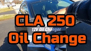 How to change oil on a CLA 250Using oil extractorFKCamera [upl. by Kone]