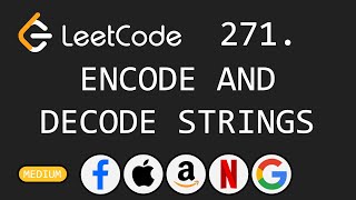 Encode and Decode Strings  Leetcode 271  Python [upl. by Seidler]