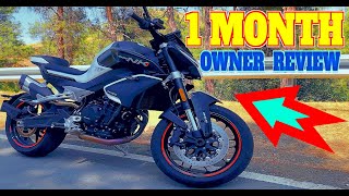 CFMOTO 800NK Advanced 1 Month REVIEW modes sound display 2024 [upl. by Oderf]