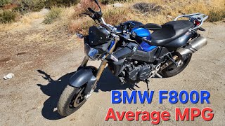 BMW F800R Fuel Economy Average MPG [upl. by Everest]