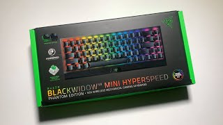 Razer BlackWidow V3 Mini Hyperspeed Phantom Edition ASMR Unboxing [upl. by Rbma601]