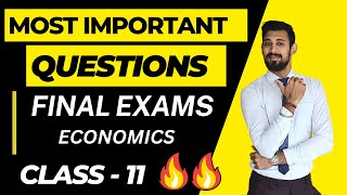 Most Important questions  Economics  Chapterwise Class 11 [upl. by Soirtimid402]