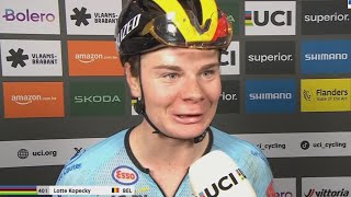 Lotte Kopecky  Interview at the Finish  UCI GRAVEL WORLD CHAMPIONSHIPS 2024 [upl. by Siubhan589]