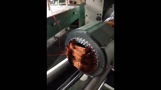 Horizontal Motor Stator Coil Inserting Electric Motor Wire Winding Insertion [upl. by Roice]