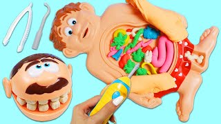 Mr Play Doh Head Visits Doctor For Unhealthy Stomach Ache [upl. by Stouffer]