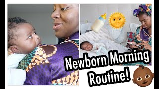 Morning Routine With A Newborn  6 Weeks Old  Ify Yvonne [upl. by Jat]