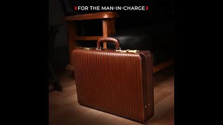 Leather BriefcaseAttache for Men with a Laptop Compartment Leather Briefcases For Lawyers [upl. by Ttiwed620]